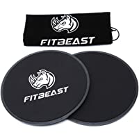 FitBeast Core Sliders de Ejercicio 2 Discos de Deslizamiento de Doble Cara Core Sliders para alfombras y Pisos Duros